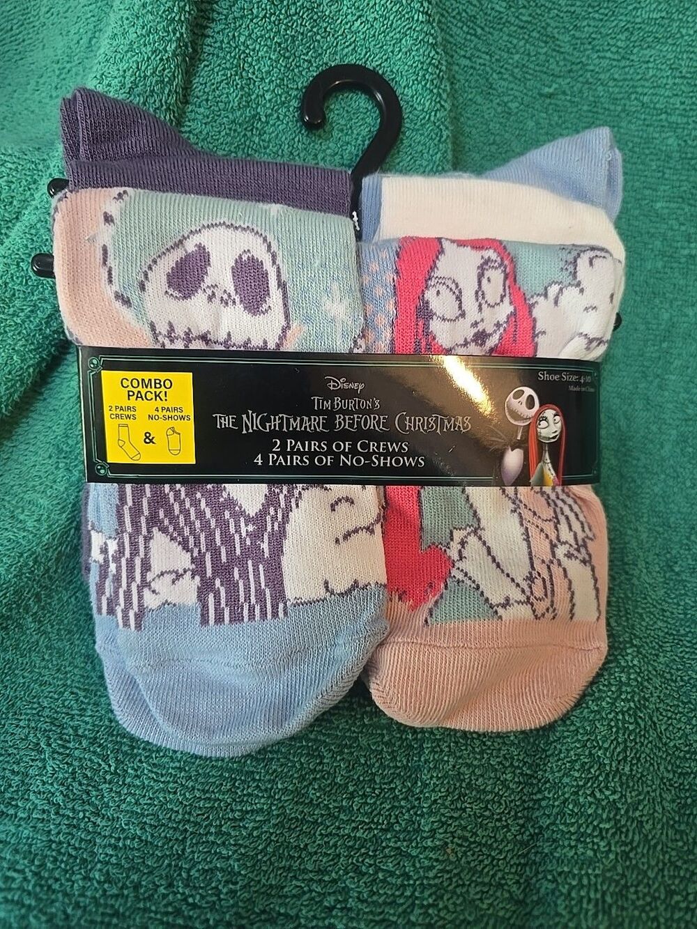 The Nightmare Before Christmas Novelty Socks Size 4-10, 6 Pr.